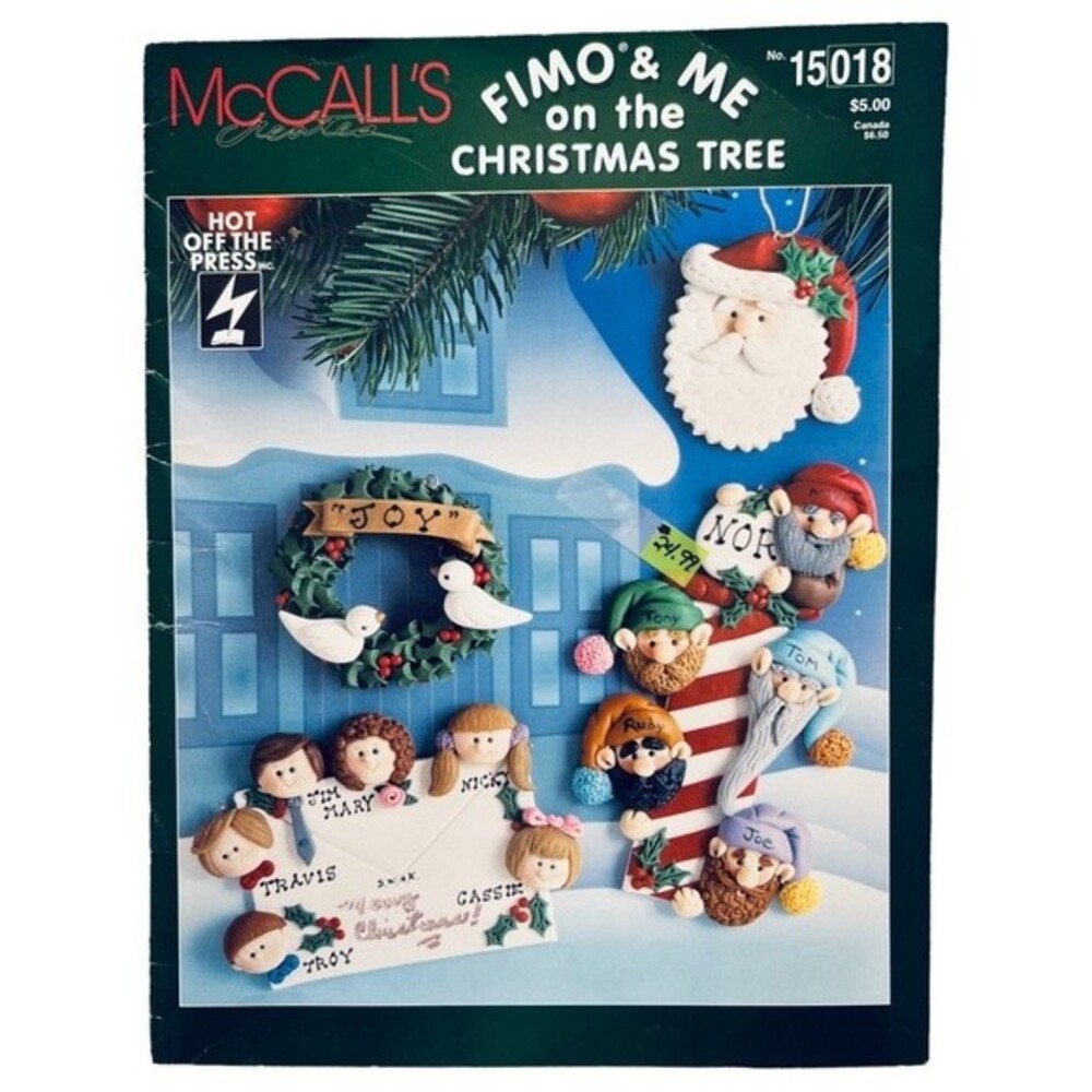 FIMO & ME on the Christmas Tree HOP 15018 McCall's Creates Clay Polymer VINTAGE